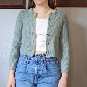 Madewell Sage Green Cashmere Cardigan